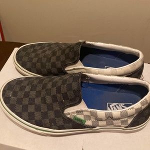 Mens shoes vans checkered slip ons